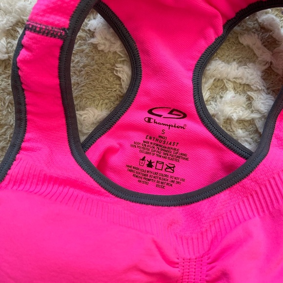 Champion. Hot pink workout bra. Size S - Picture 2 of 2